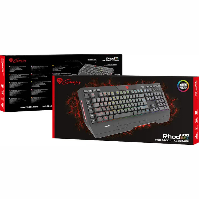 Klaviatūra Klaviatūra Natec Genesis Rhod 600 RGB Gaming Keyboard