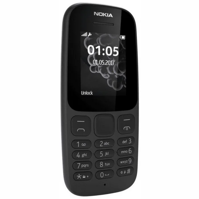 Mobilie telefoni un viedtālruņi Nokia 105 (2017) Dual SIM, Black