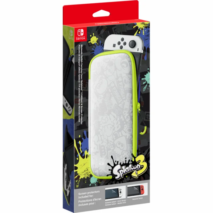 Nintendo Switch Carrying Case Splatoon 3 + Screen Protector