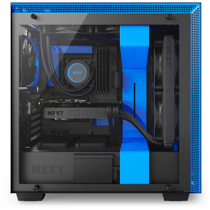 Stacionārā datora korpuss NZXT H700 E-ATX Black/Blue