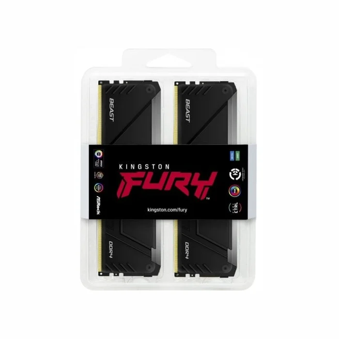 Operatīvā atmiņa (RAM) Kingston Fury Beast RGB 64GB 3200MT/s DDR4 KF432C16BB2AK2/64