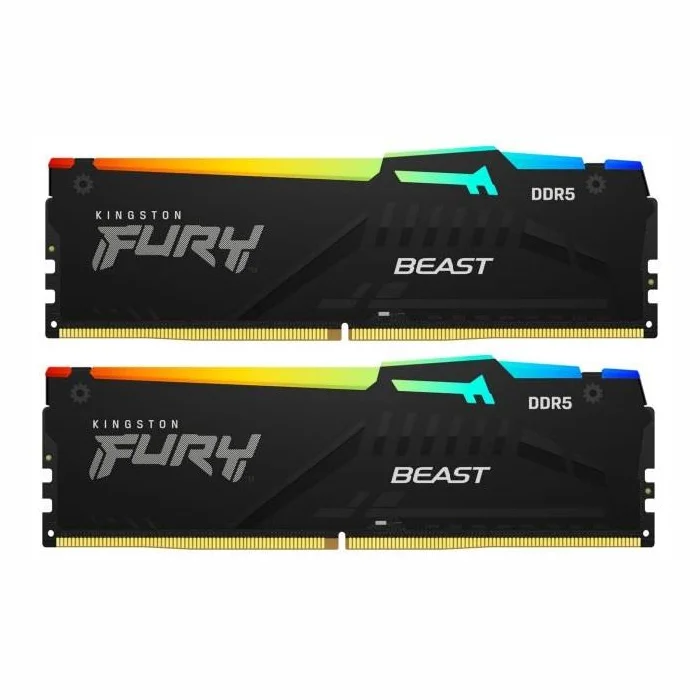 Operatīvā atmiņa (RAM) Kingston Fury Beast Black RGB 16GB 5600MHz DDR5 KF556C36BBEAK2-16