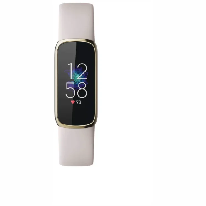 Fitnesa aproce Fitbit Luxe Lunar White / Soft Gold Stainless Steel