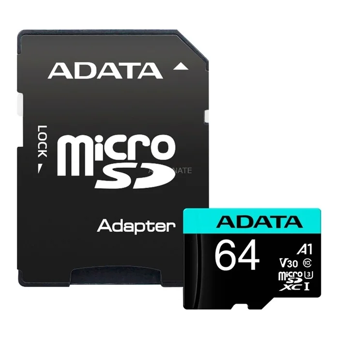 Atmiņas karte ADATA Premier Pro UHS-I U3 V30S 64 GB MicroSDXC