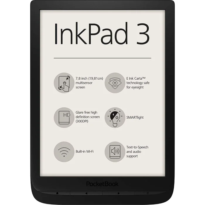 E-grāmatu lasītājs PocketBook InkPad 3 Black