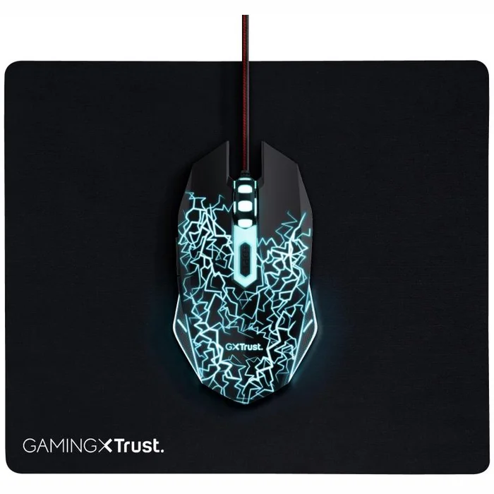 Datorpele Trust Gaming Mouse & Mouse Pad Black