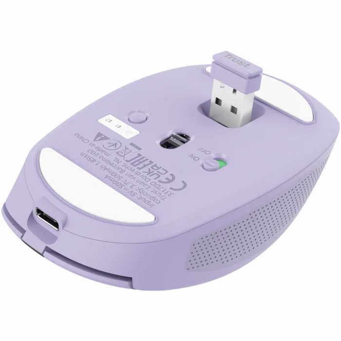Trust Ozaa Compact Multi-Device Wireless Mouse - Purple 25384