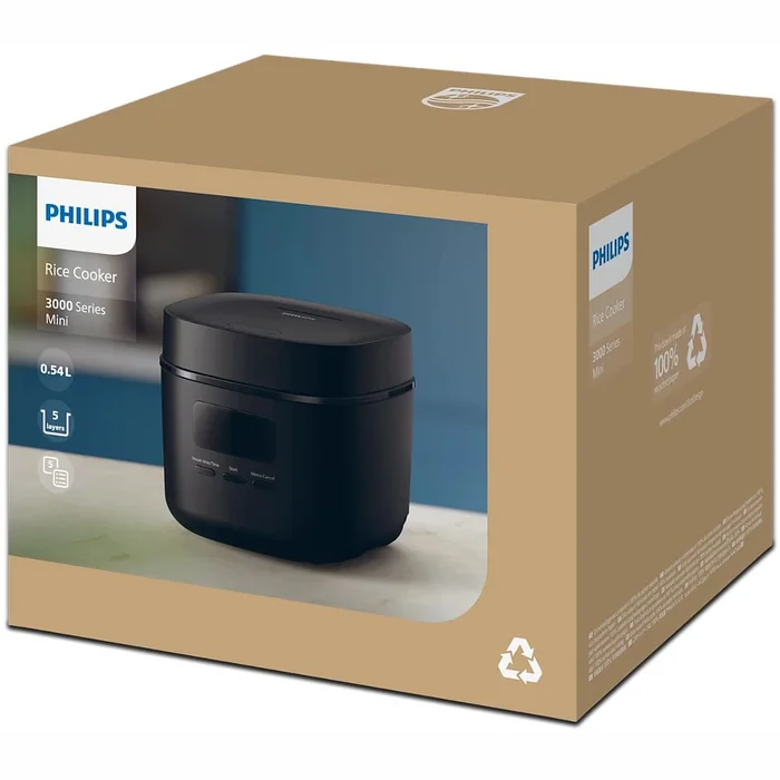Multivārāmie katli Philips 3000. sērija Mini rīsu vārāmais katls HD3080/80