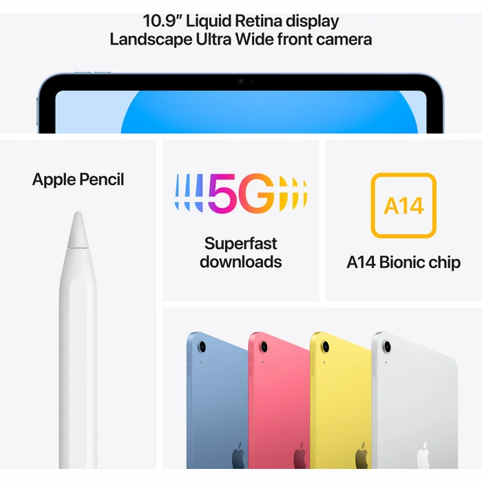 Planšetdators Apple iPad 10.9" Wi-Fi + Cellular 256GB - Silver 10th gen (2022)
