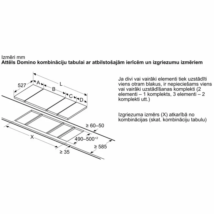 Plīts virsma Bosch PRA3A6B70