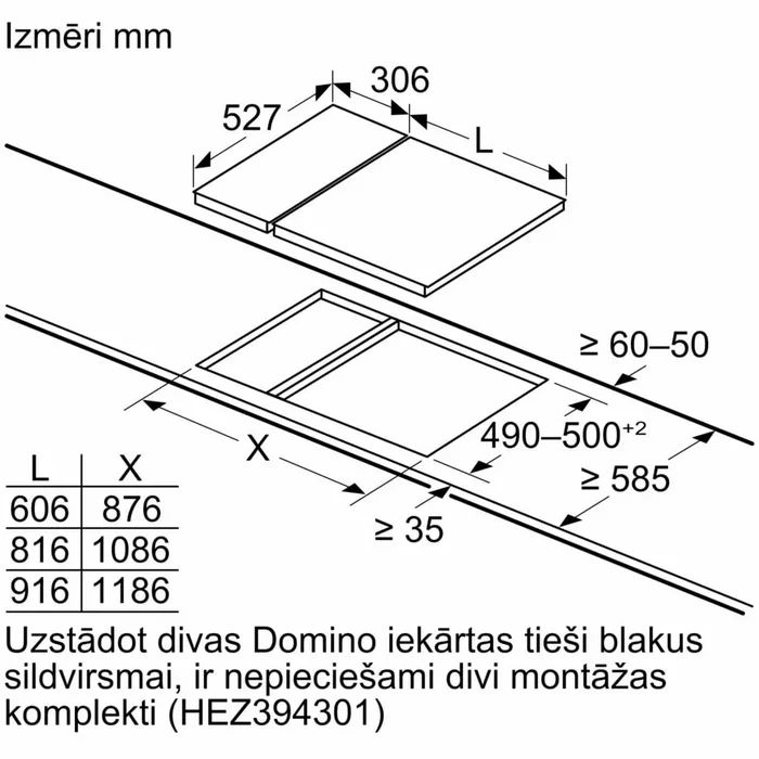 Plīts virsma Bosch PRA3A6B70