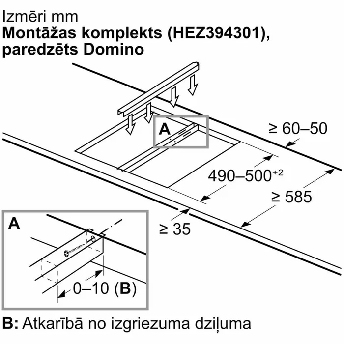 Plīts virsma Bosch PRA3A6B70