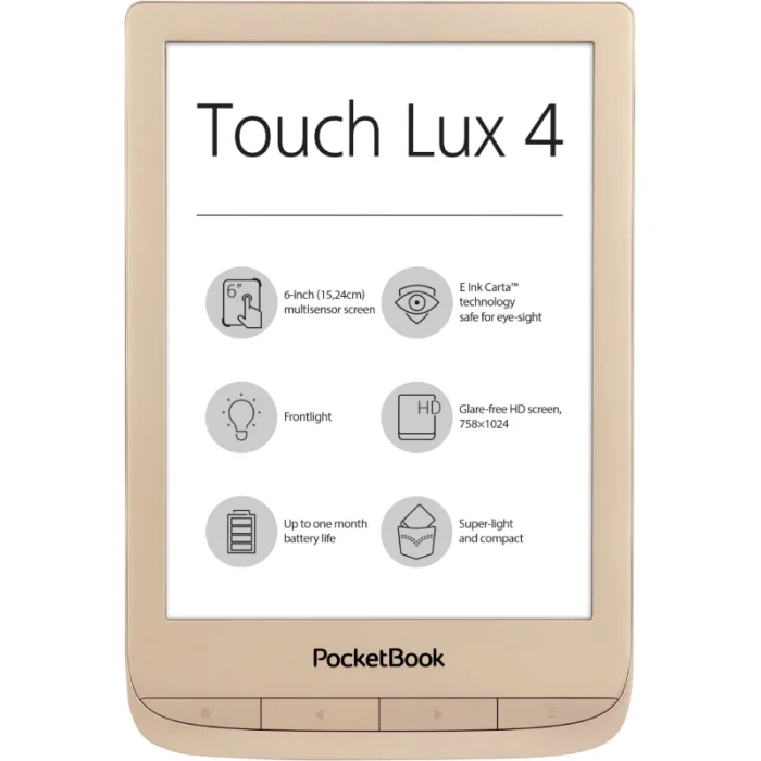 E-grāmatu lasītājs Pocketbook Touch Lux 4 Gold