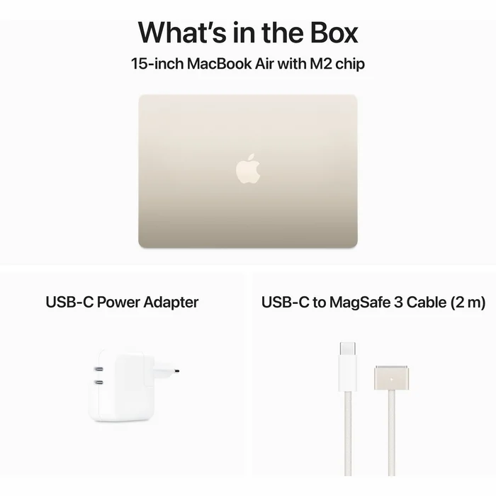 Portatīvais dators Apple Macbook Air 15” M2 chip with 8-core CPU and 10-core GPU 256GB - Starlight INT