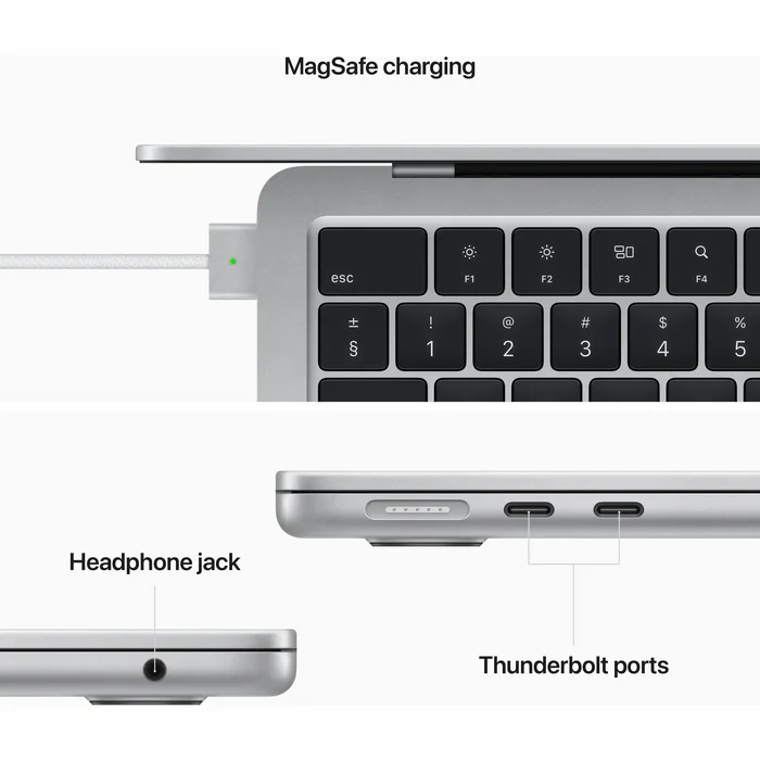 Portatīvais dators Apple MacBook Air (2022) 13" M2 chip with 8-core CPU and 8-core GPU 16GB 256GB SSD - Silver INT