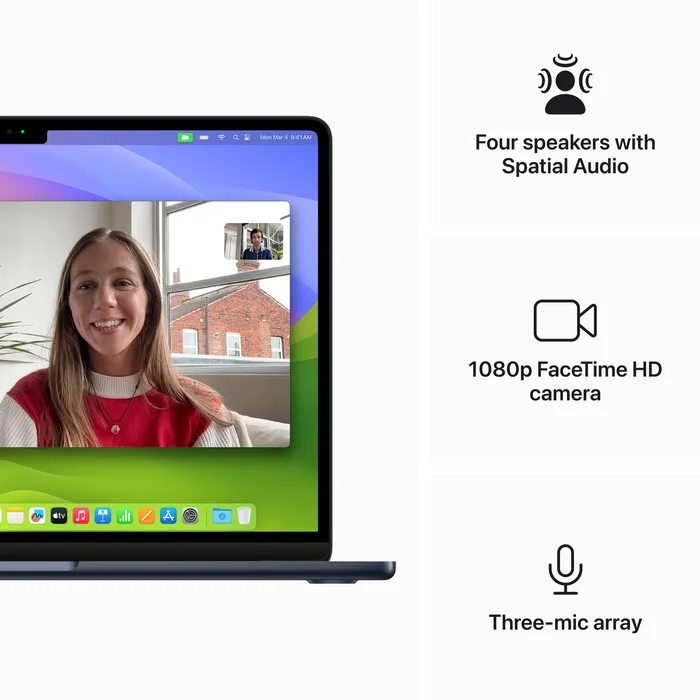 Portatīvie datori Apple MacBook Air (2024) 13" M3 chip with 8-core CPU and 10-core GPU 24GB 512GB SSD – Midnight INT