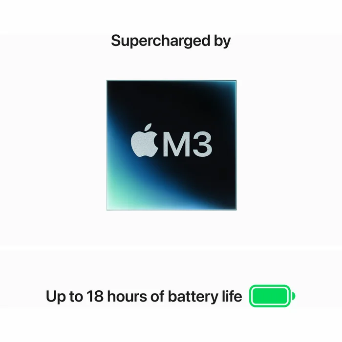 Portatīvie datori Apple MacBook Air (2024) 13" M3 chip with 8-core CPU and 10-core GPU 24GB 512GB SSD – Midnight INT