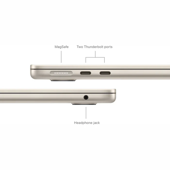 Portatīvie datori Apple MacBook Air (2024) 13" M3 chip with 8-core CPU and 10-core GPU 24GB 512GB SSD – Starlight RUS