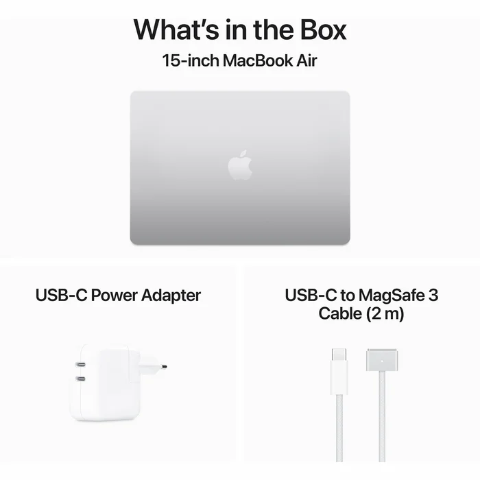Portatīvie datori Apple MacBook Air (2024) 15" M3 chip with 8-core CPU and 10-core GPU 24GB 512GB SSD - Silver INT