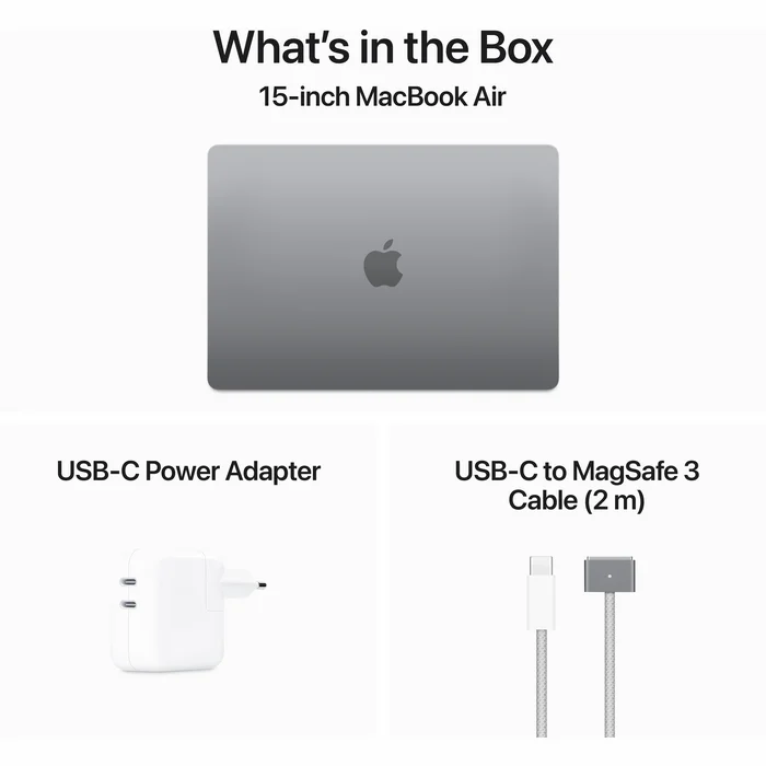 Portatīvie datori Apple MacBook Air (2024) 15" M3 chip with 8-core CPU and 10-core GPU 24GB 512GB SSD - Space Grey INT