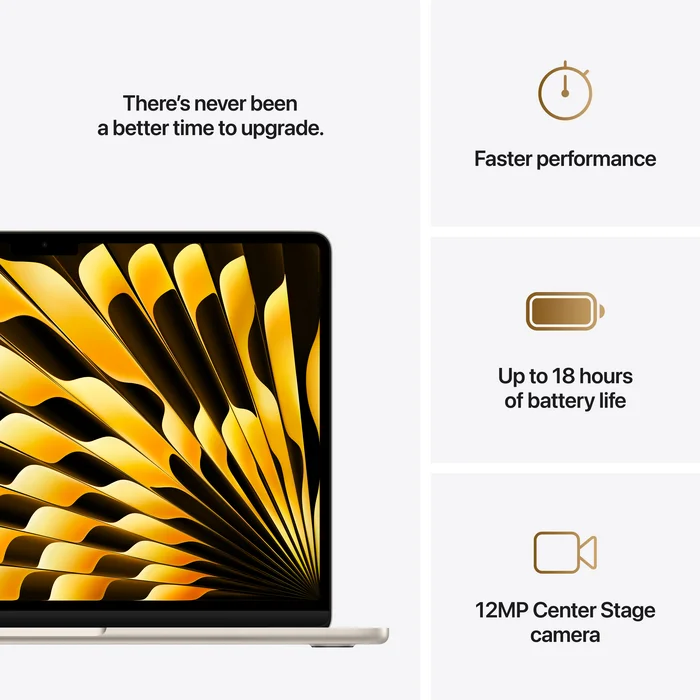 Portatīvais dators Apple MacBook Air (2025) 13” M4 chip with 10-core CPU and 8-core GPU 16GB 256GB SSD - Starlight INT