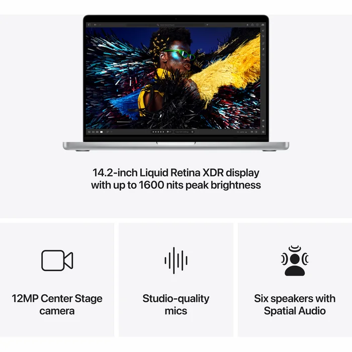 Portatīvais dators Apple MacBook Pro 14" M4 chip with 10-core CPU and 10-core GPU 16GB 512GB SSD - Silver INT