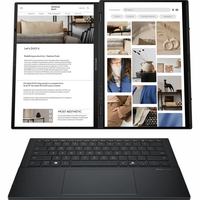 Asus Zenbook Duo UX8406CA-PZ068X 14" Basalt Gray 90NB14X1-M00AR0