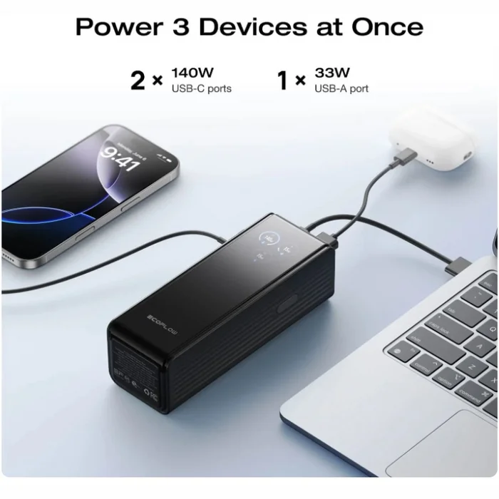 EcoFlow RAPID 25000mAh Silver (iebūvēts vads komplektā)