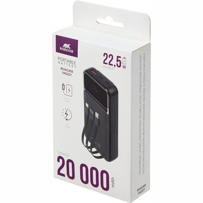 Akumulatori (Power bank) Rivacase VA2221 (20000 mAh) Black