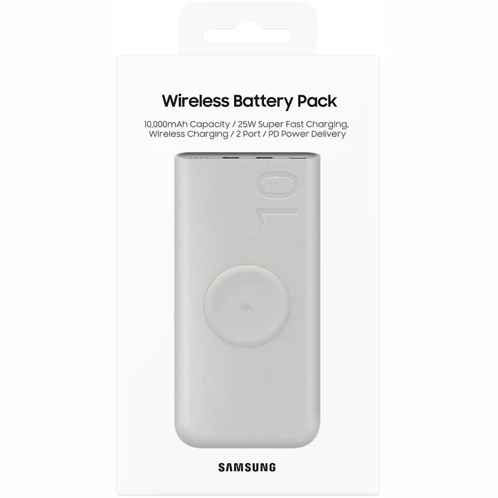 Akumulators (Power bank) Samsung Battery Pack 10000mAh Wireless Beige