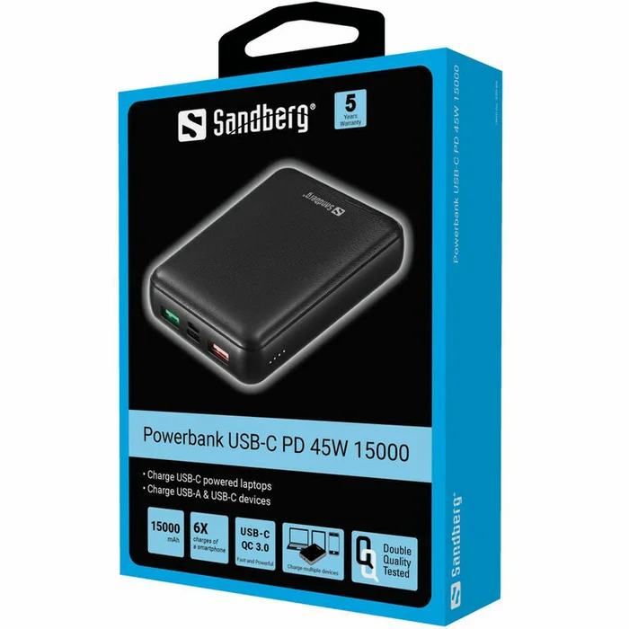 Akumulators (Power bank) Sandberg 15000 mAh 420-66