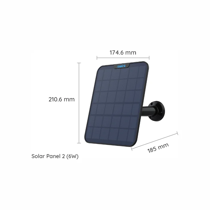 Video novērošanas kamera Reolink Solar Panel 2 (6W) Black