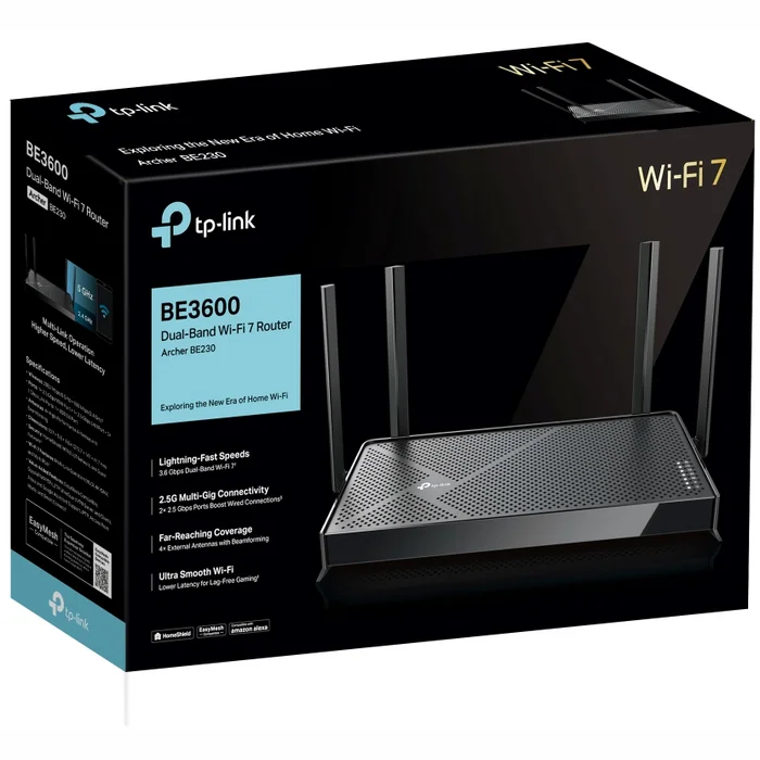 Rūteris TP-Link Archer BE230 BE3600 Dual-Band Wi-Fi 7 Router