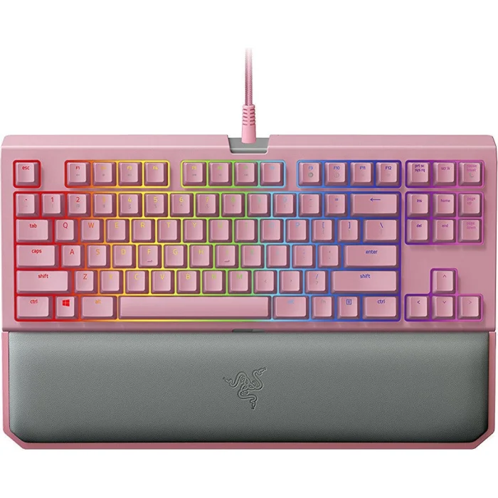 Klaviatūras Razer BlackWidow Tournament Edition Chroma V2 Pink