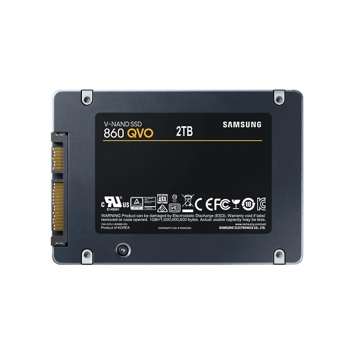 Iekšējais cietais disks Cietais disks Samsung 860 QVO SATA III 2.5" SSD 2 TB