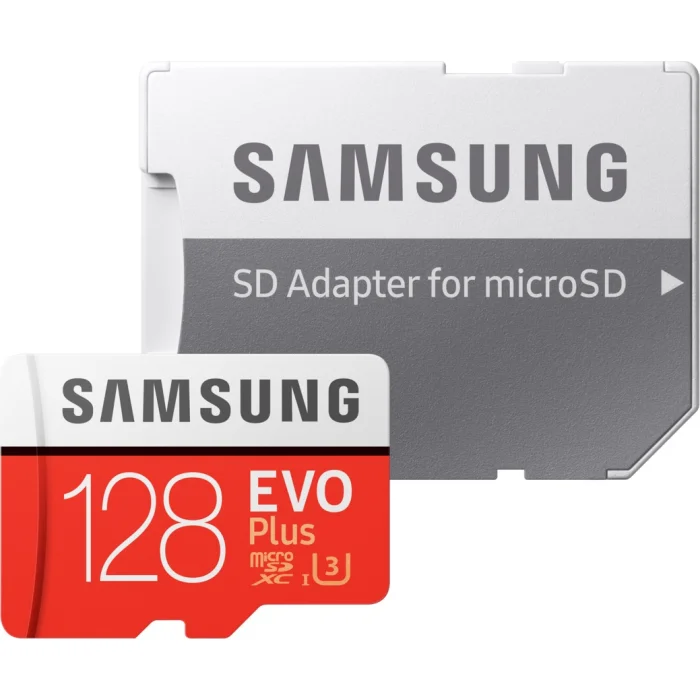 Atmiņas karte Samsung EVO Plus MicroSD 128GB + SD adapter