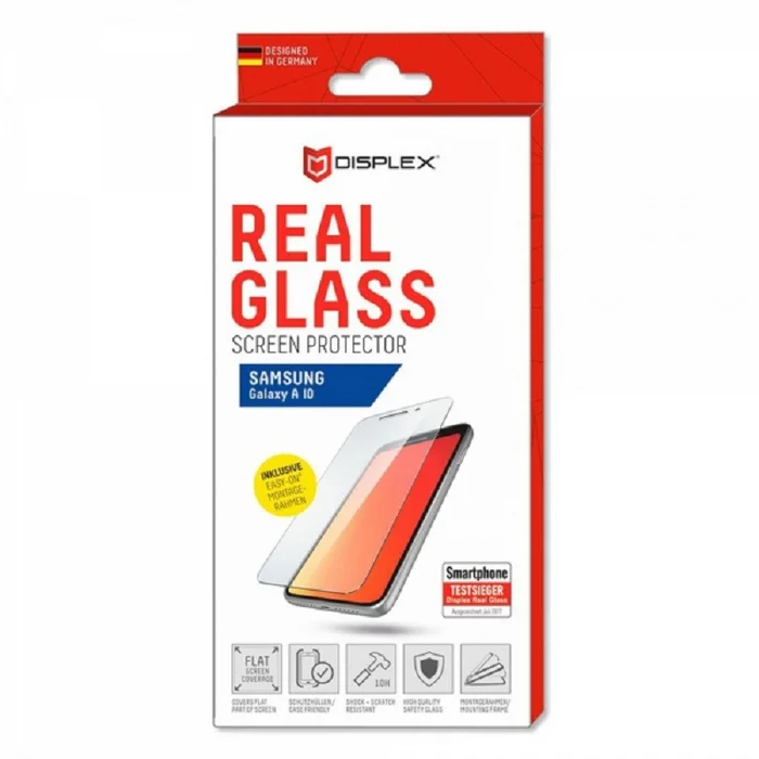 Viedtālruņa ekrāna aizsargs Samsung Galaxy A10 Real Glass 2D By Displex Transparent