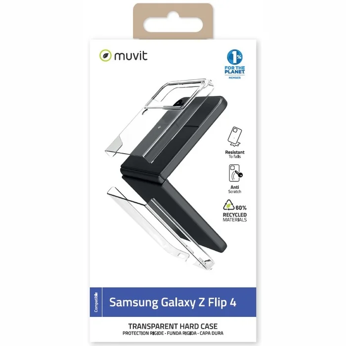 Samsung Galaxy Flip 4 Recycletek Soft Cover By Muvit Transparent