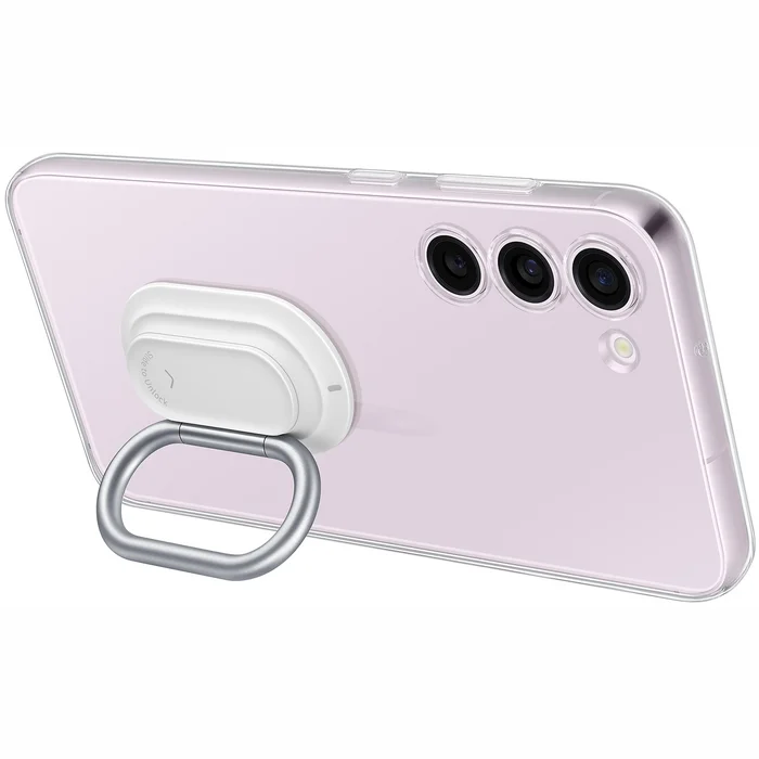 Telefona vāciņi un maciņi Samsung Galaxy S23+ caurspīdīgs vāciņš ar modulāra aksesuāra ietvaru