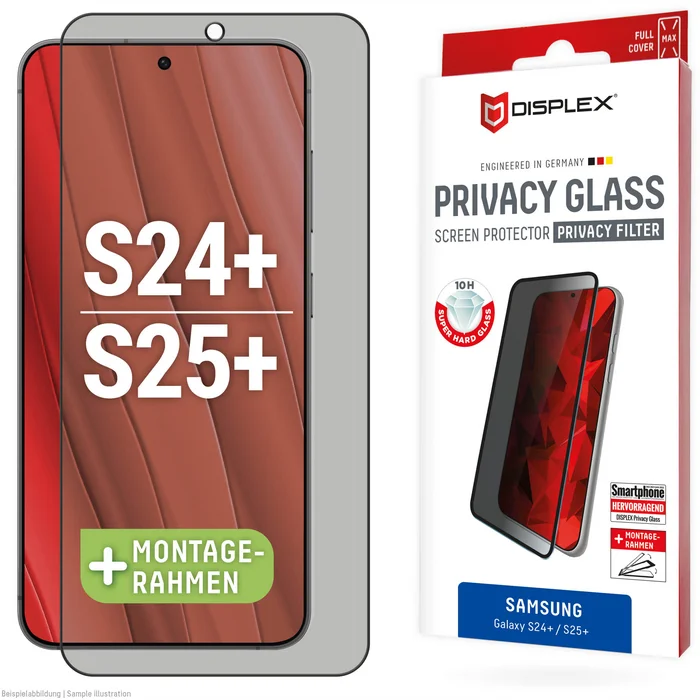 Viedtālruņa ekrāna aizsargs Samsung Galaxy S24+/S25+ Privacy Glass Protector By Displex