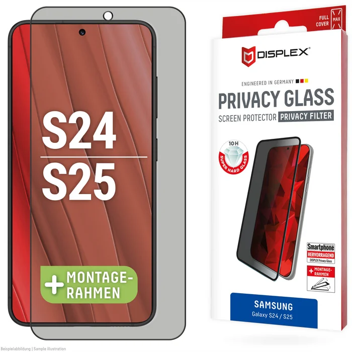 Viedtālruņa ekrāna aizsargs Samsung Galaxy S24/S25 Privacy Glass Protector By Displex