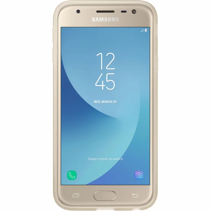 Gumijas vāciņš Samsung Galaxy J3 (2017) Jelly Cover Gold