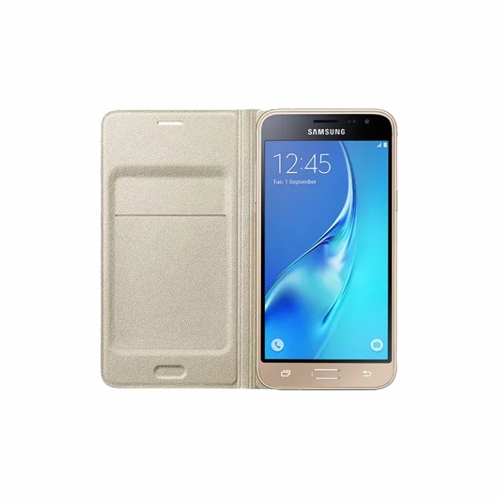 Telefona vāciņi un maciņi Samsung WJ320PFEG Flip cover for Galaxy J3 J320 Gold
