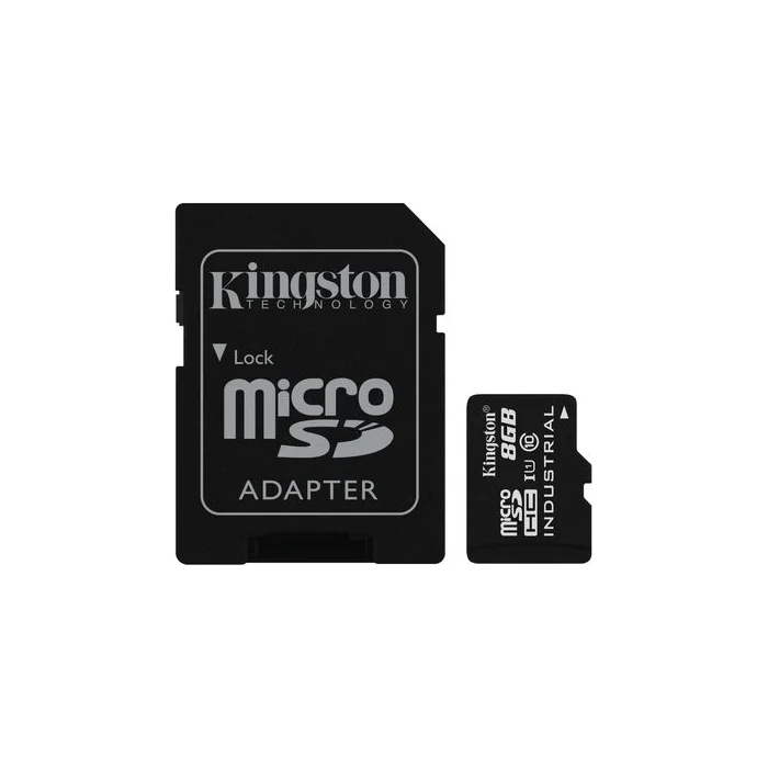 Atmiņas karte Kingston Industrial Temperature UHS-I U1 8 GB, MicroSDHC, Flash memory class 10, SD Adapter