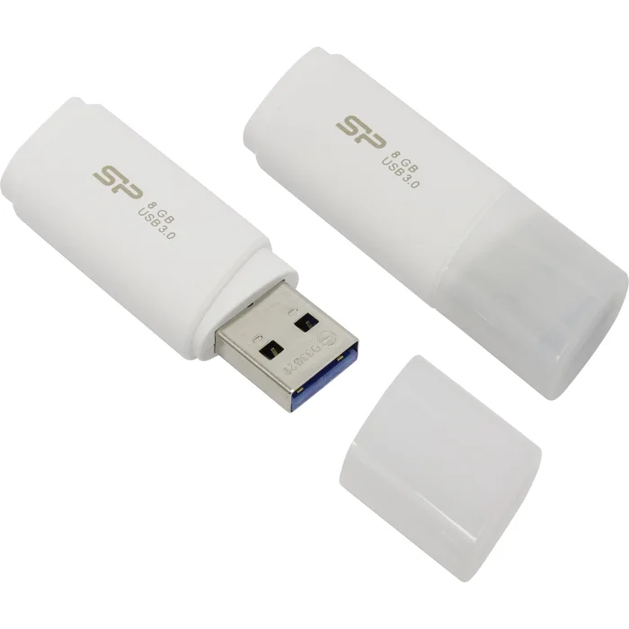 USB zibatmiņa USB zibatmiņa Silicon Power Blaze B06 8 GB, USB 3.0, White
