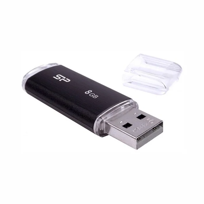 USB zibatmiņa USB zibatmiņa Silicon Power Ultima U02 8 GB Black