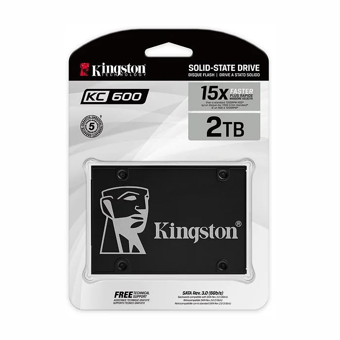 Iekšējais cietais disks Kingston KC600 2TB 2.5" SATA SSD