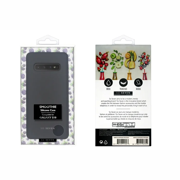 Mobilā telefona maciņš So Seven Samsung Galaxy S10 Silicone Smoothie Cover Black