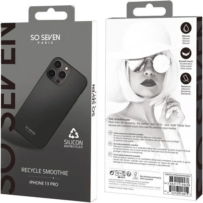 Apple iPhone 13 Pro Smoothie Silicone Cover By So Seven Black