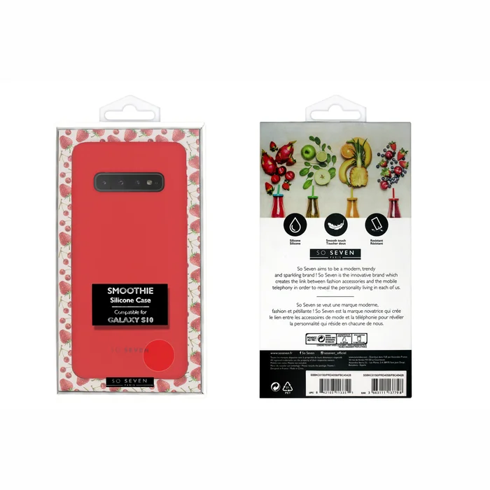 Mobilā telefona maciņš So Seven Samsung Galaxy S10 Silicone Smoothie Cover Red